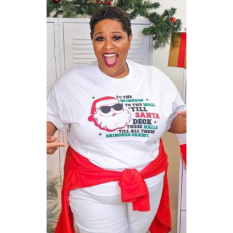 Till Santa Deck's The Halls Graphic T-Shirt Hoodie, Sweatshirt | TeeBloomCo.com