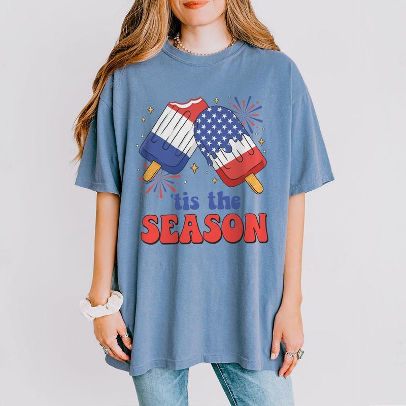 Tis The Seacon Ice Cream 4th of July Shirt, Comfort Shirt Gift For American, Patriotic Christian Shirt, Independence Day...