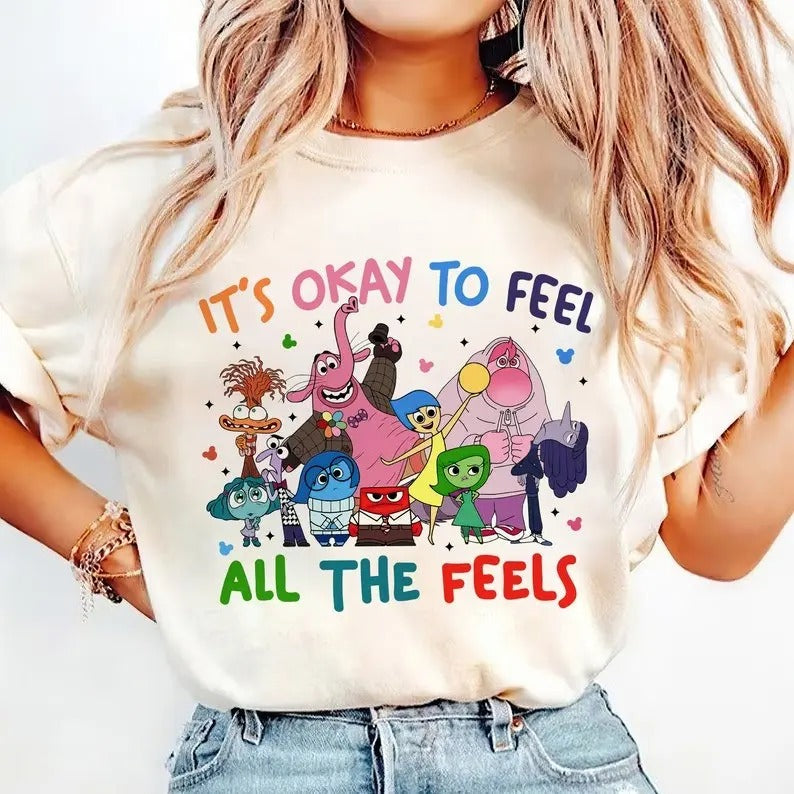 Today I Feel All The Feels Inside Out 2, Inside Out Shirt, Inside out characters Shirt, vector file Hoodie, Sweatshirt