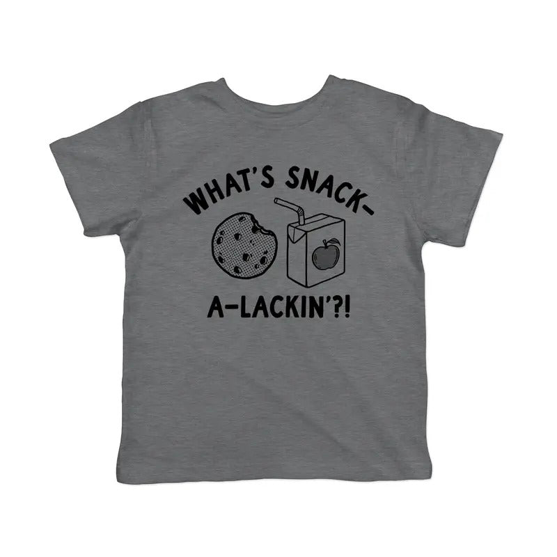 Toddler Whats Snack A Lackin T Shirt Funny Snacktime Treat Tee for Young Kids Funny Toddler Shirts Funny Food Apparel...