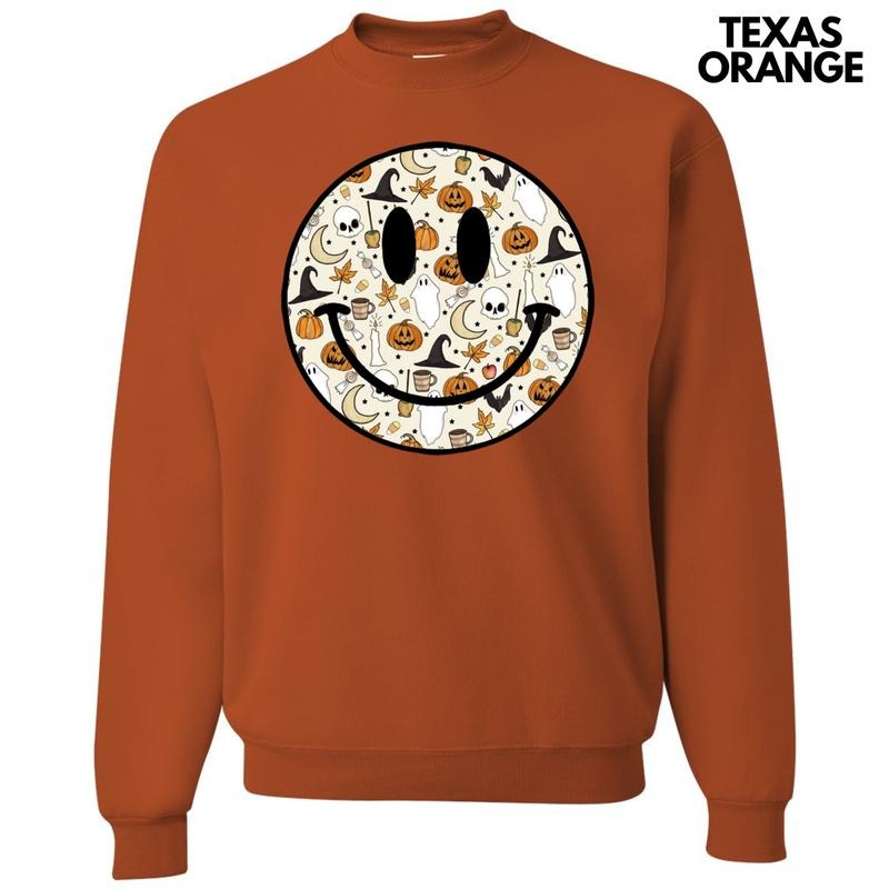 Toil & Trouble Halloween Happy Face Sweatshirt 'NLB' T-Shirts, Hoodie | TeeBloomCo.com