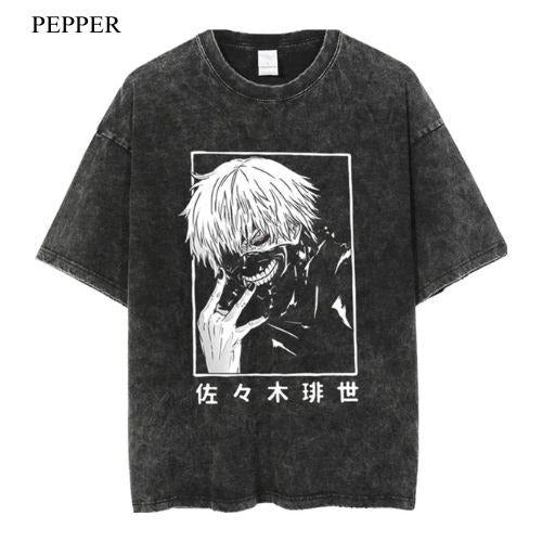 Tokyo Ghoul Kaneki Black and White Vintage Unisex T-Shirt Menswear Top Hoodie, Sweatshirt | TeeBloomCo.com