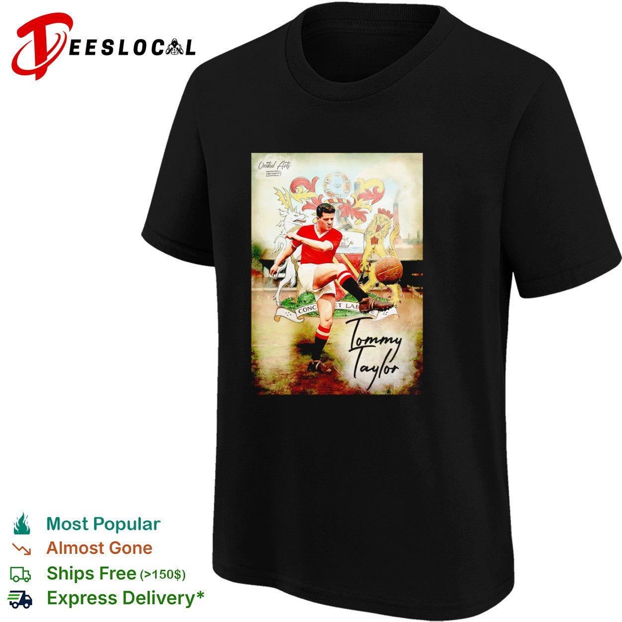 Tommy Taylor Manchester United Conc and Labore United Arts Signature Print shirt