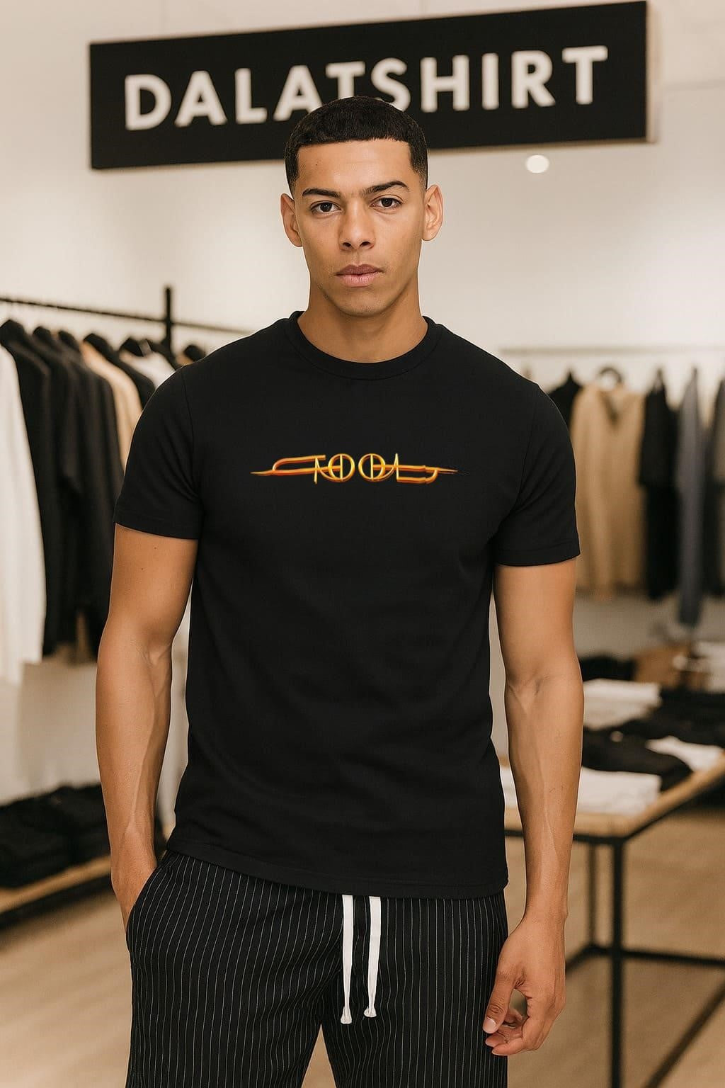 Tool Band Golden 3D Effect Modern Logo Font shirt