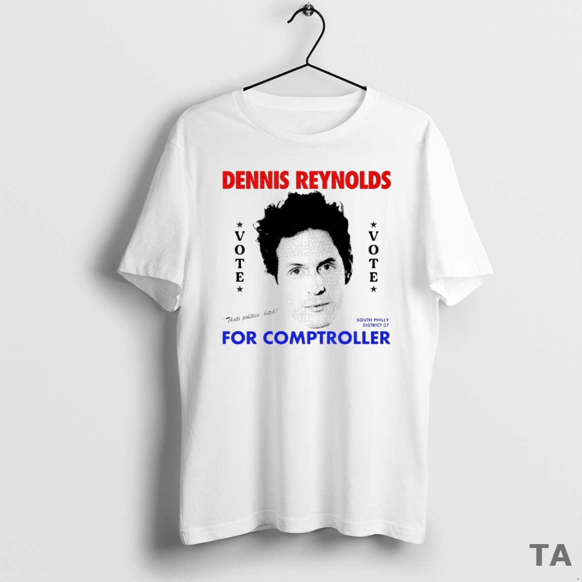 Top Dennis Reynolds For Comptroller Circle T Shirt Sweater Hoodie, Sweatshirt | TeeBloomCo.com