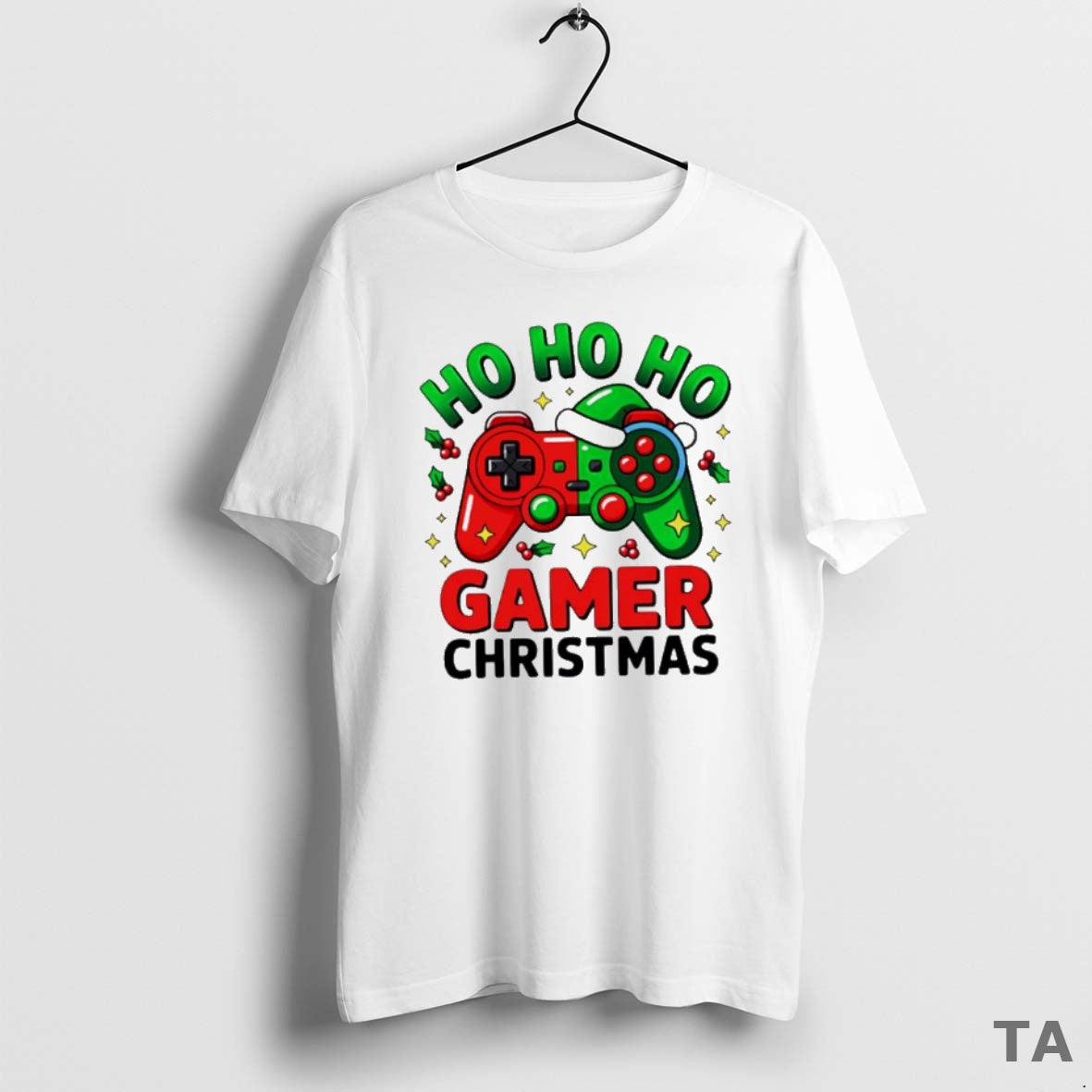 Top Ho Ho Ho Gamer Christmas T Shirt Sweater Hoodie, Sweatshirt | TeeBloomCo.com