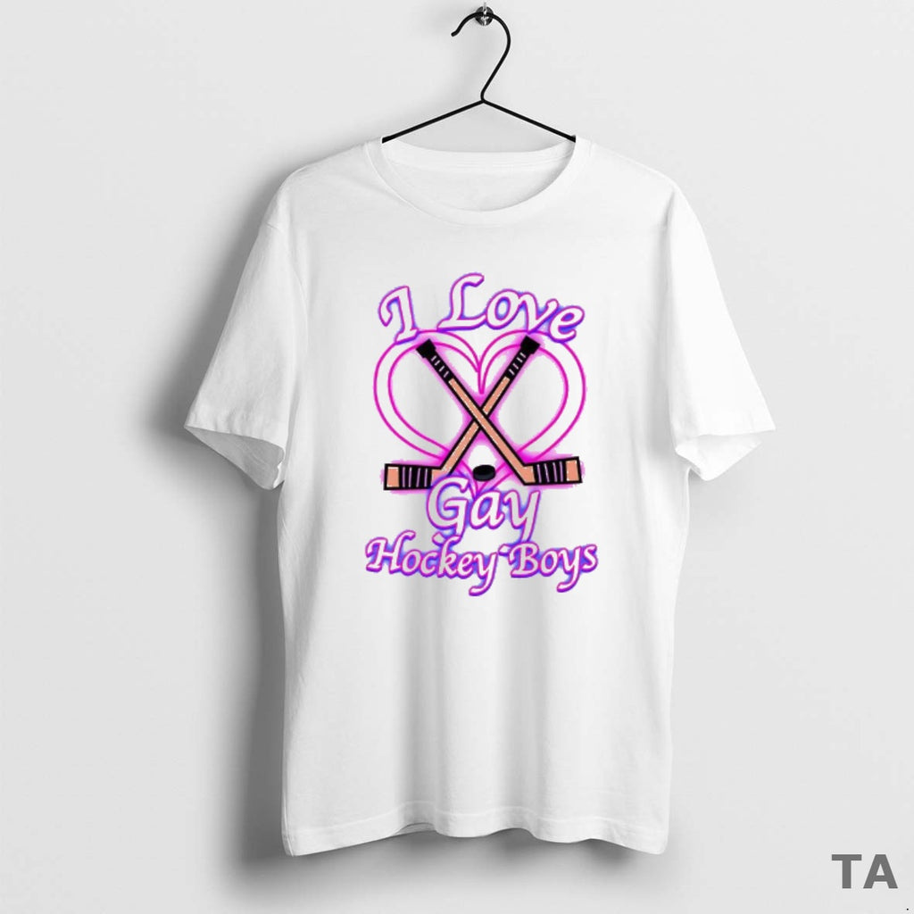 Top I Love Gay Hockey Boys Heated Rivalry Romantic T Shirt Sweater Hoodie, Sweatshirt | TeeBloomCo.com