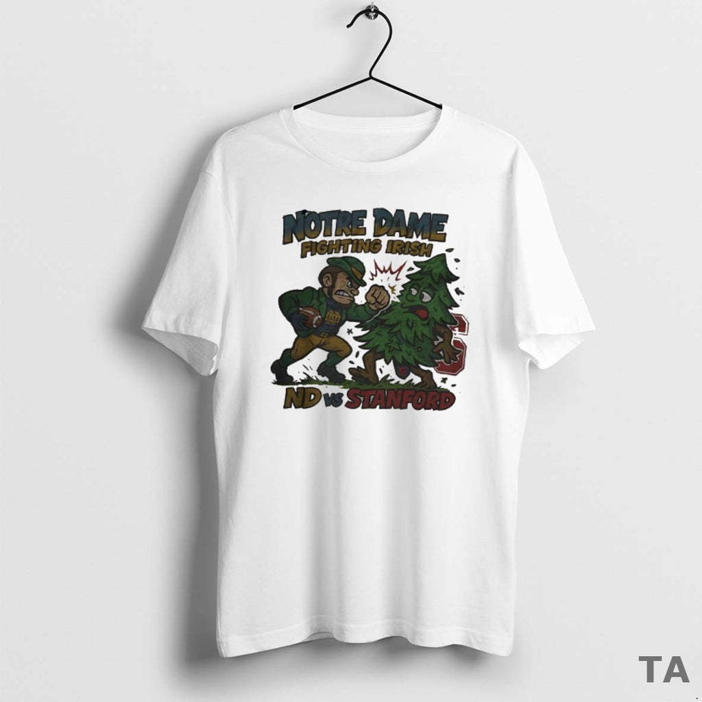 Top Notre Dame Fighting Irish Overwhelms Stanford Cardinal Ncaa Football Artwork Mascot Fight Retro T-Shirts, Hoodie,...