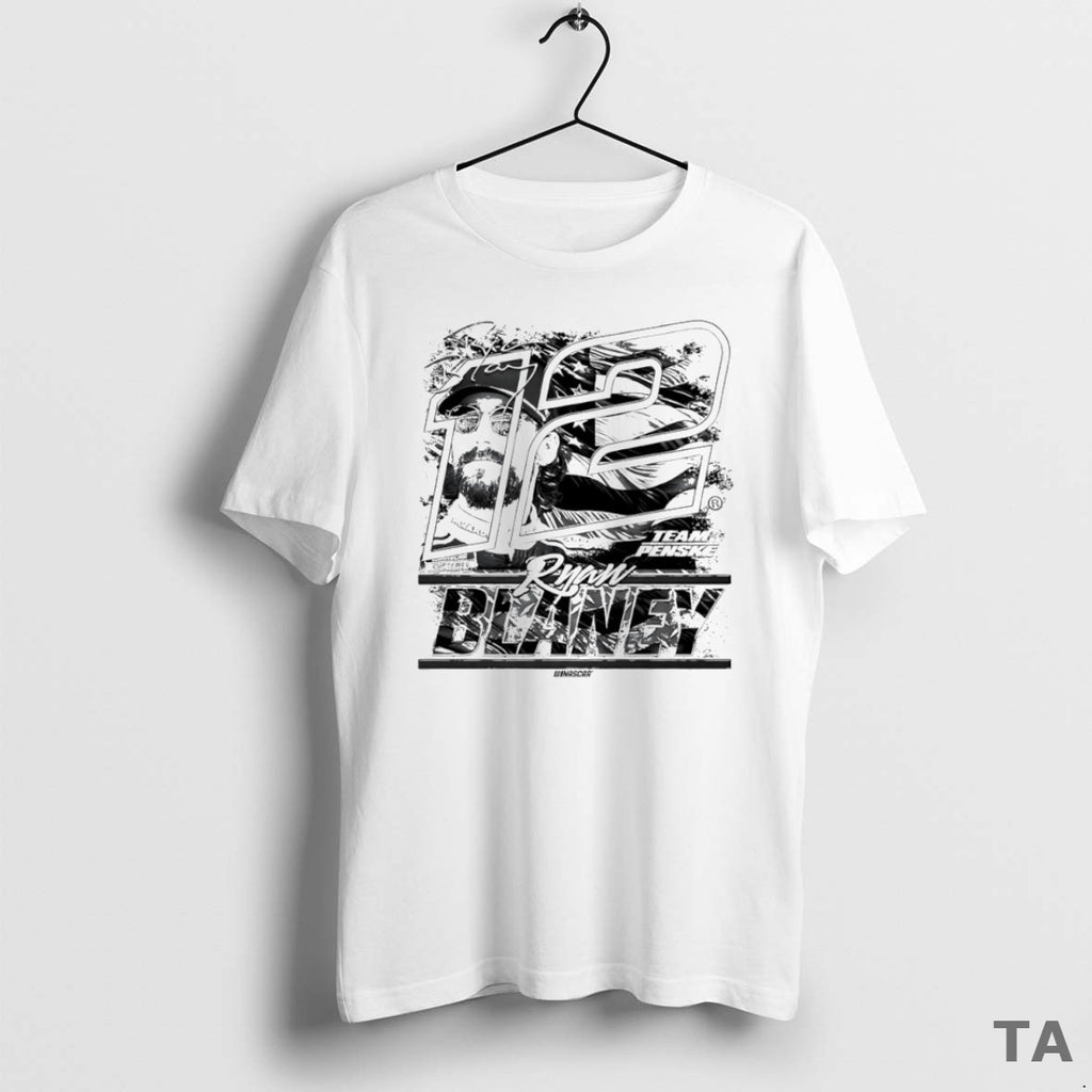 Top Ryan Blaney 12 Team Penske Nascar Cup Series Signature Circle T Shirt Sweater Hoodie, Sweatshirt | TeeBloomCo.com