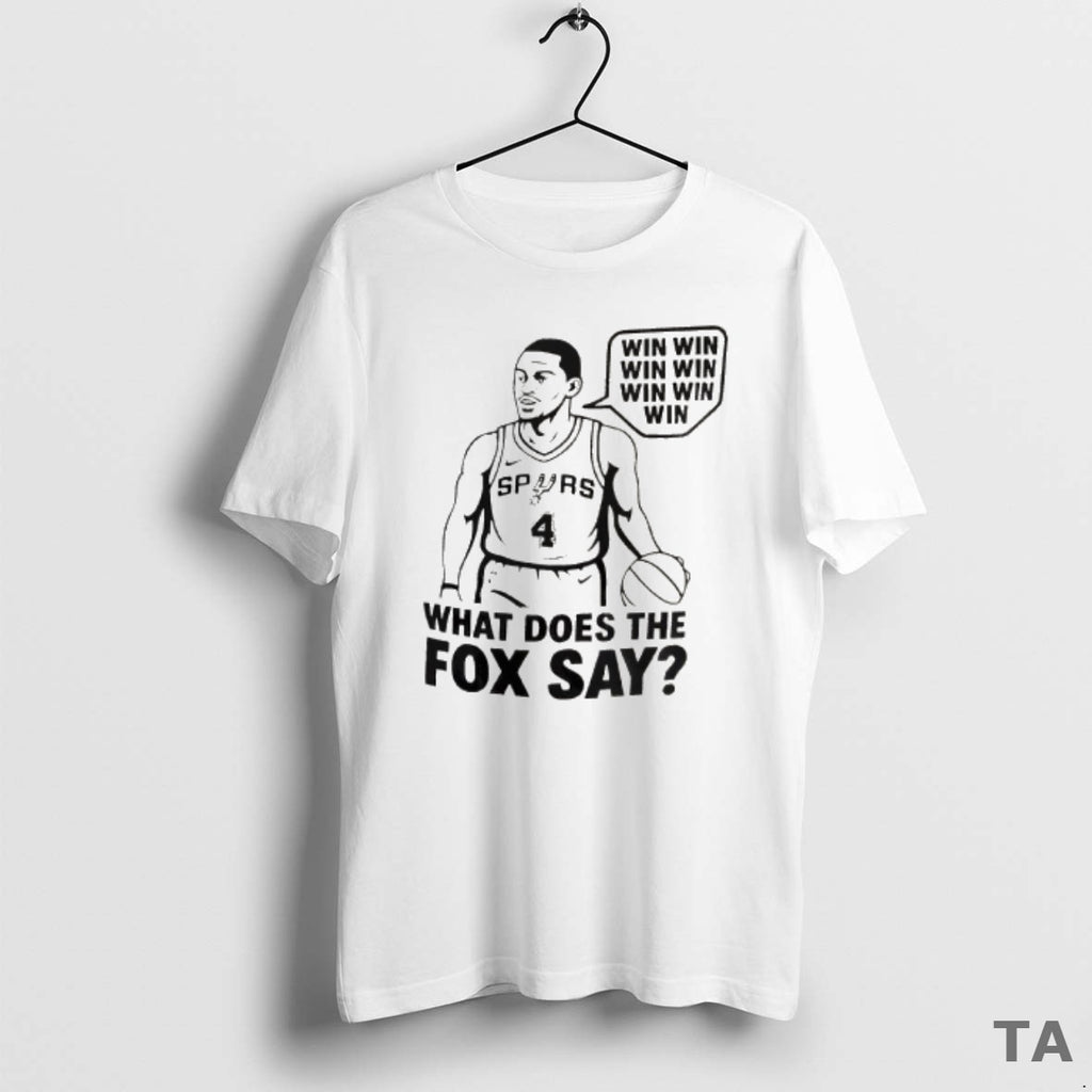 Top San Antonio Spurs Deaaron Fox What Does The Fox Say T Shirt Sweater Hoodie, Sweatshirt | TeeBloomCo.com
