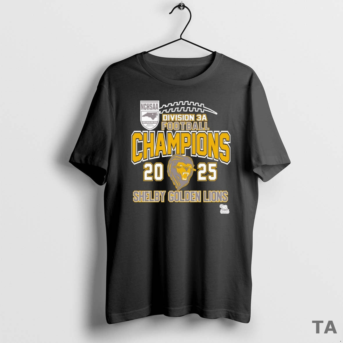Top Shelby Golden Lions Nchsaa Division 3a Football Champions 2025 T Shirt Sweater Hoodie, Sweatshirt | TeeBloomCo.com