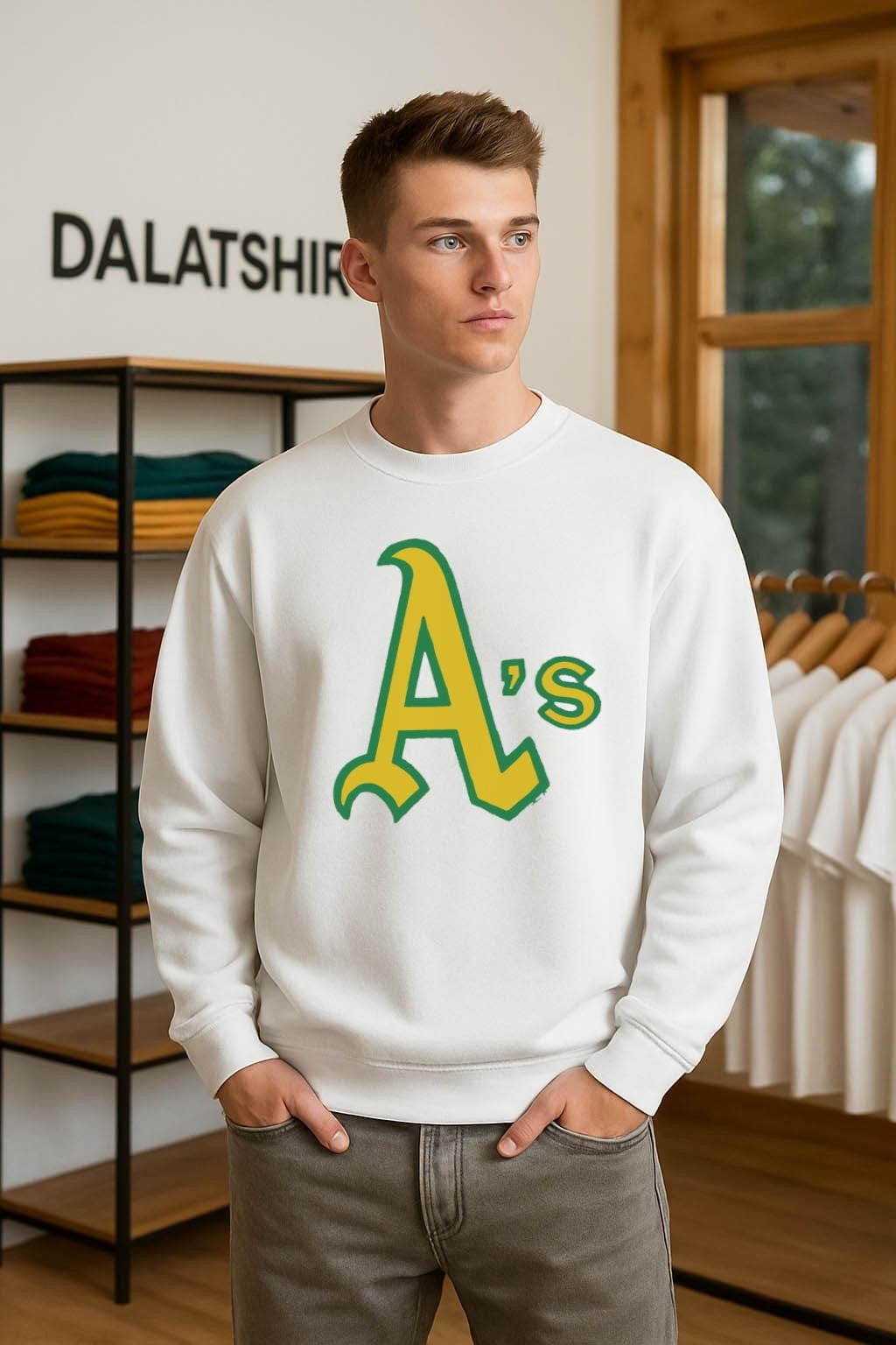 Topps Oakland Athletics A’s Logo Graphic Cotton shirt