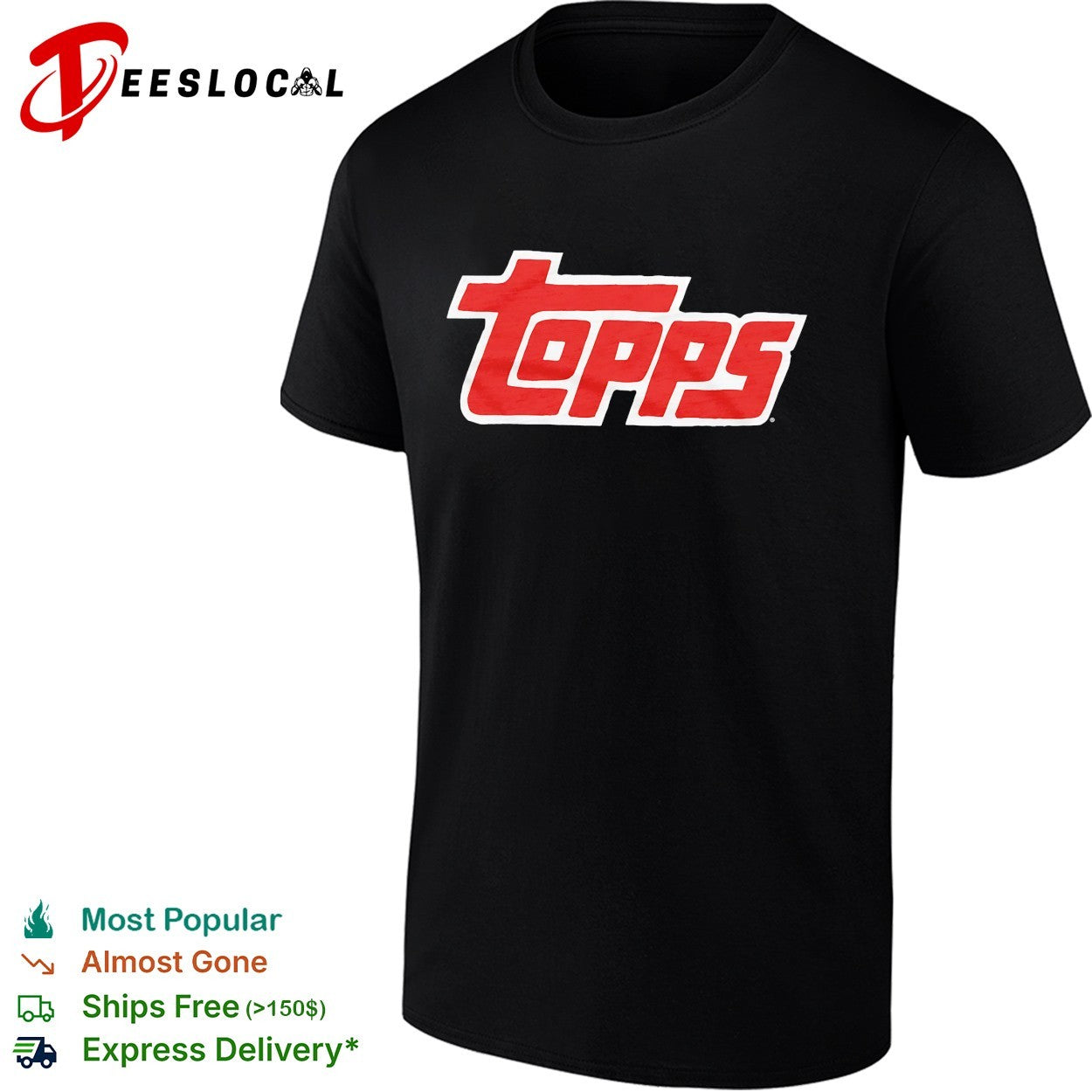 Topps baseball card company logo vintage shirt