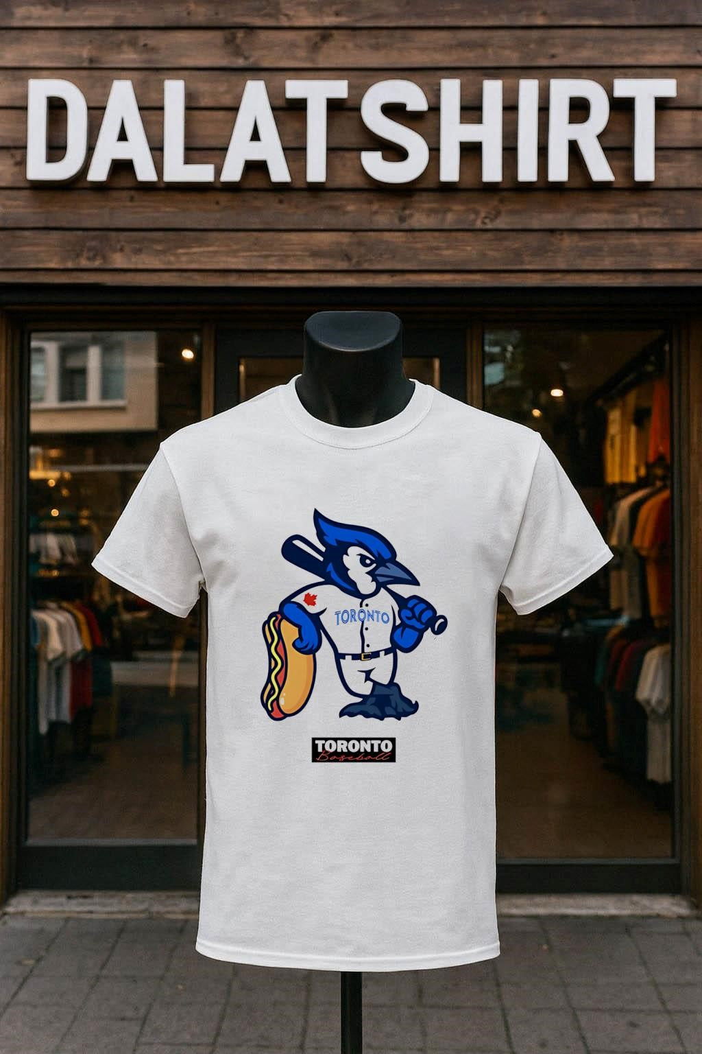 Toronto Baseball Blue Jay Mascot Giant Hot Dog shirt