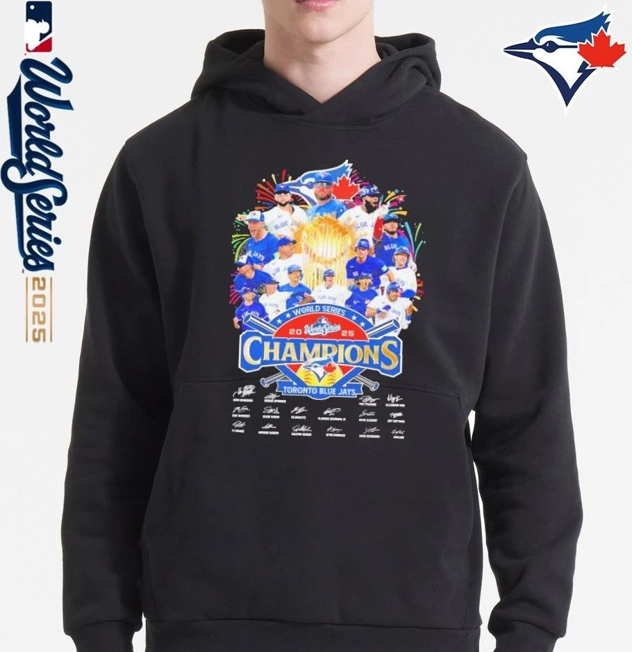 Toronto Blue Jays 2025 World Series Champions Signatures T-Shirt