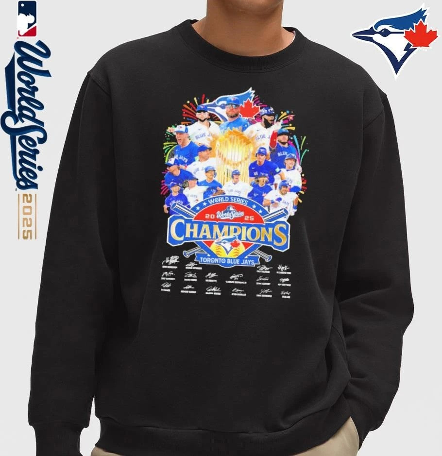 Toronto Blue Jays 2025 World Series Champions Signatures T-Shirt