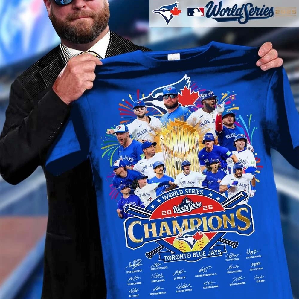 Toronto Blue Jays Teams 2025 World Series Champions Signatures Limited T-Shirt