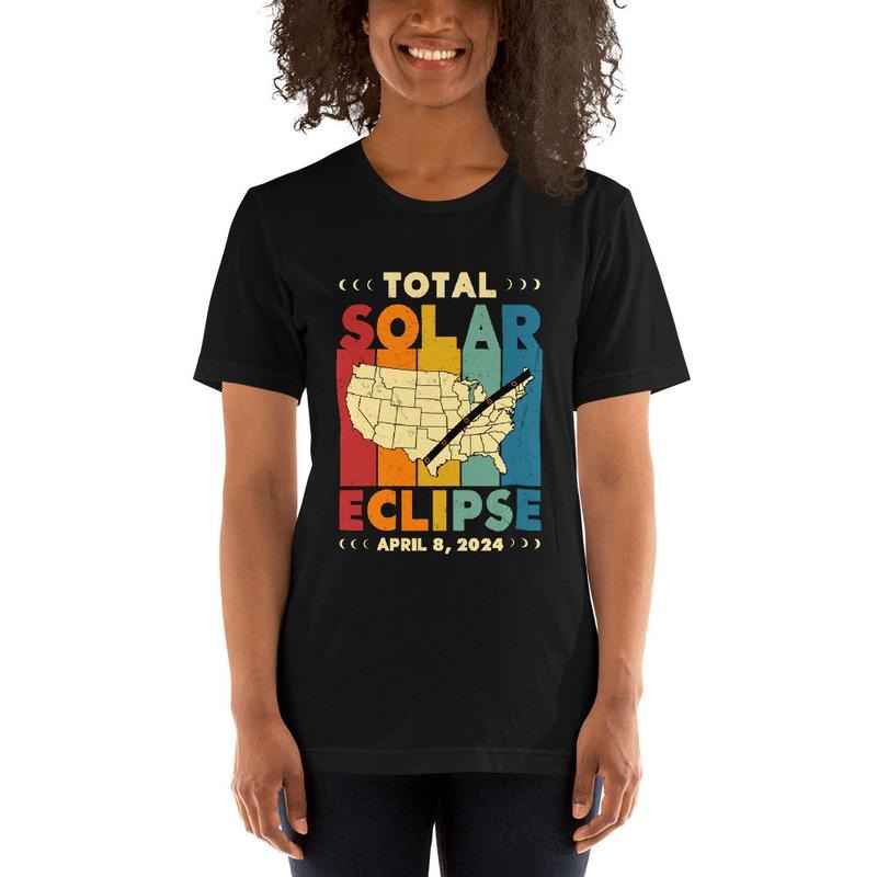 Total Solar Eclipse Shirt, Path Of Totality, April 8 2024, Vintage Solar Eclipse, Great American Eclipse, Totality...