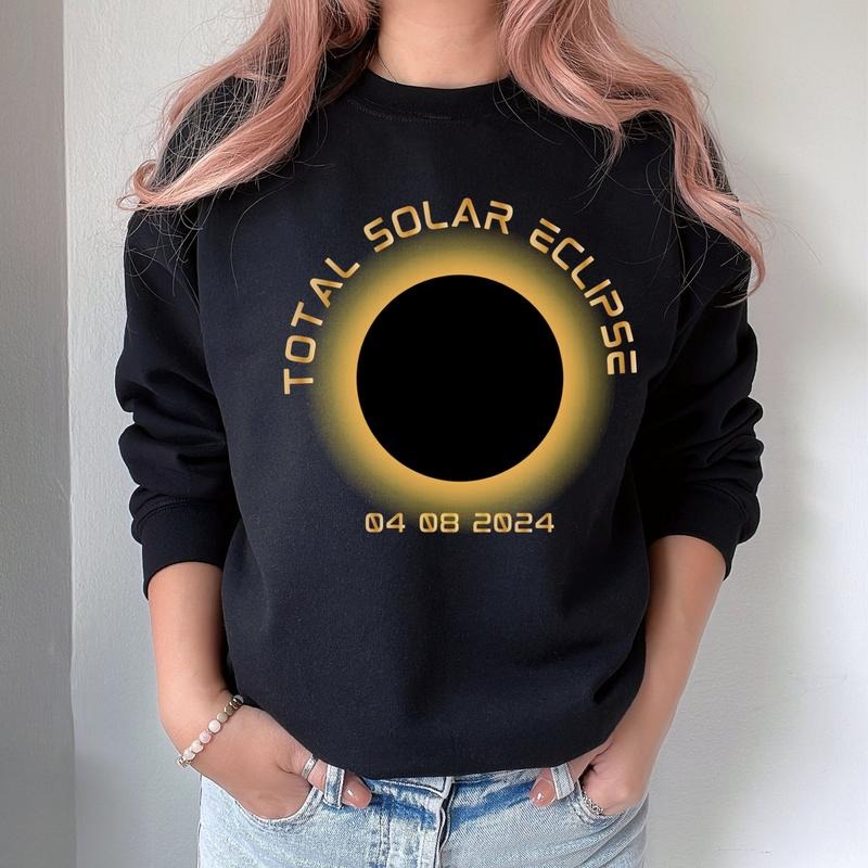 Total Solar Eclipse Sweatshirt, Solar Eclipse April 8th 2024 Shirt, Astronomy Sweater, Eclipse 2024 Shirt, Eclipse Gift,...