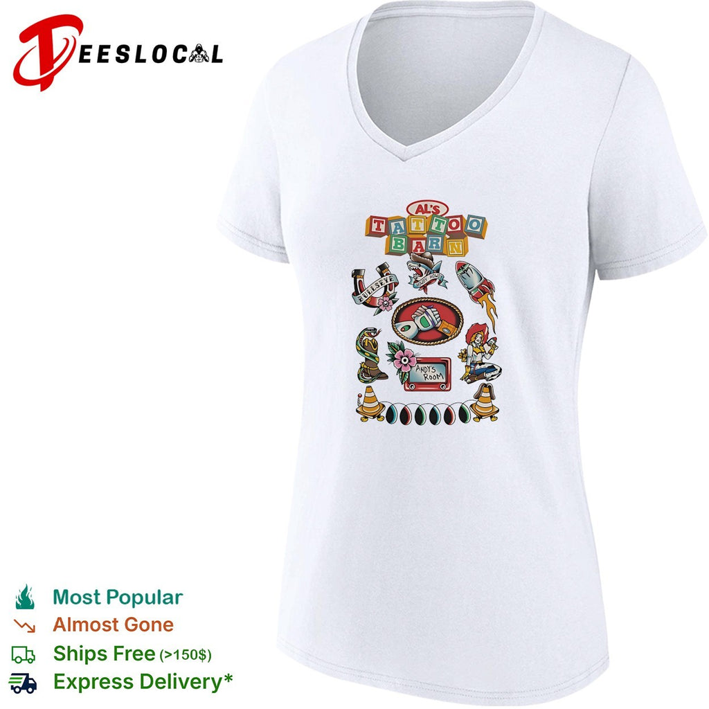 Toy Story Al’s Tattoo Barn Woody Buzz Andy’s Room tattoo art shirt