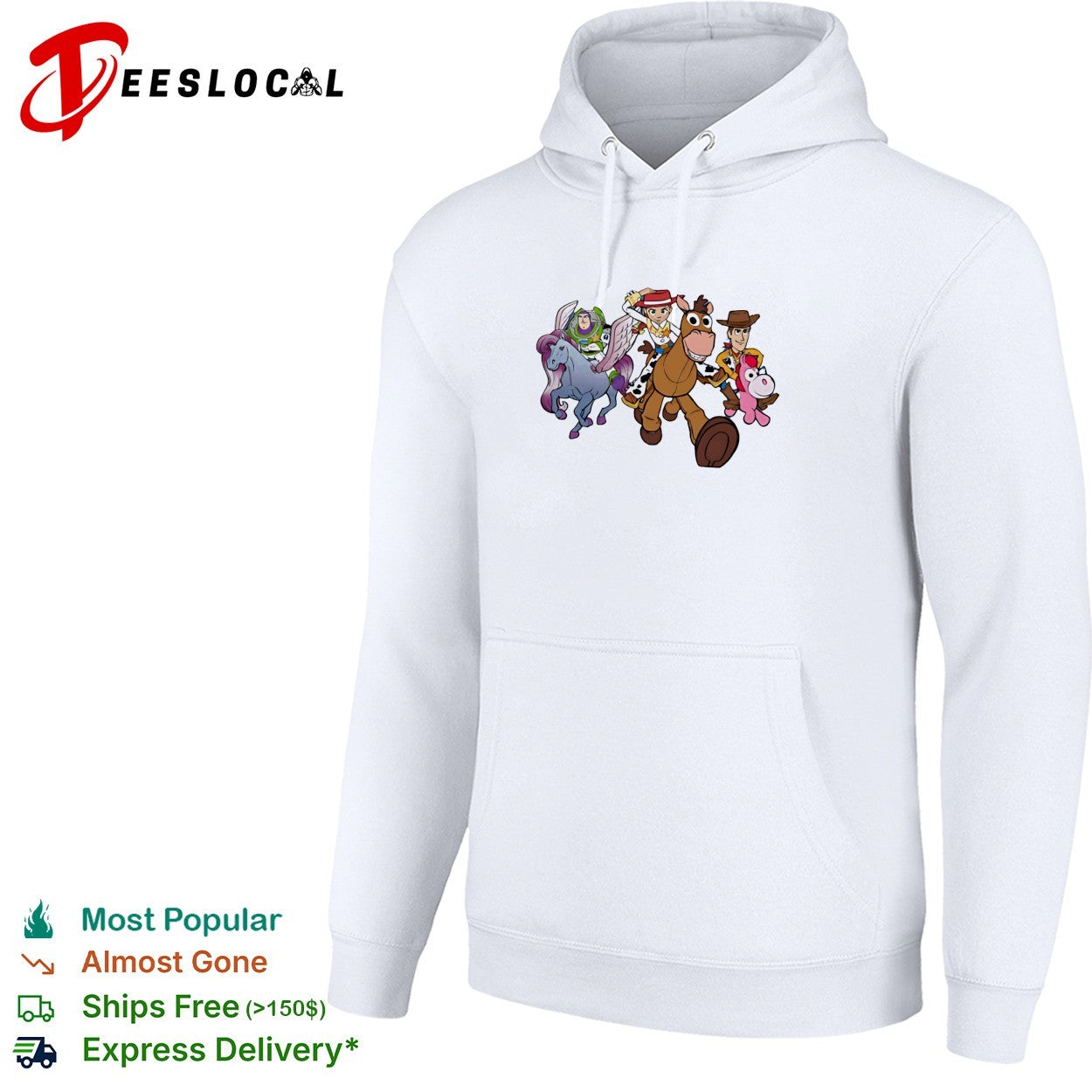 Toy Story Buzz Jessie Bullseye Woody and unicorn toy running shirt