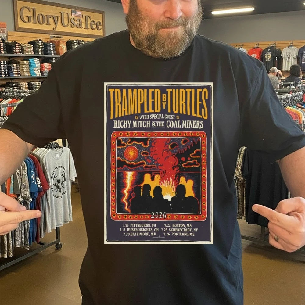 Trampled by Turtles July Tour 2026 Poster Shirt