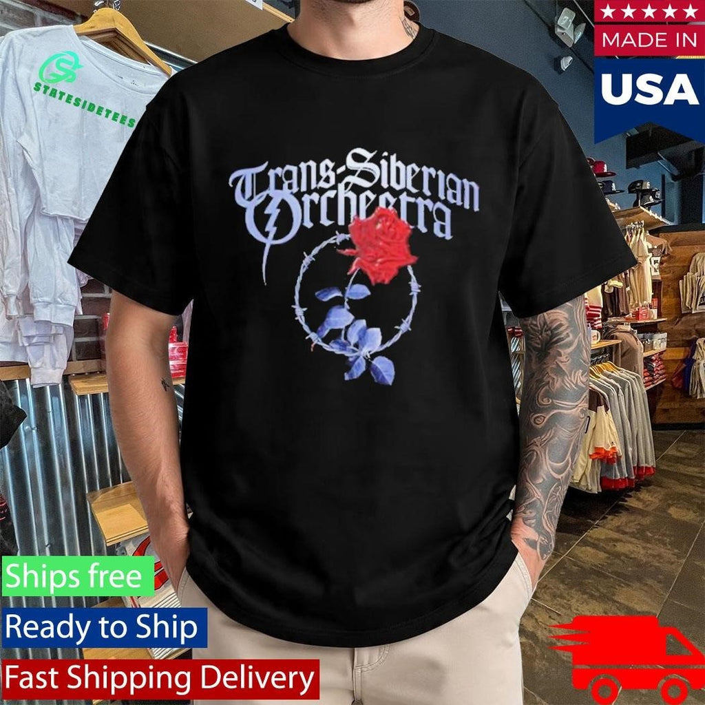 Trans-Siberian Orchestra Barbed Wire Rose Shirt