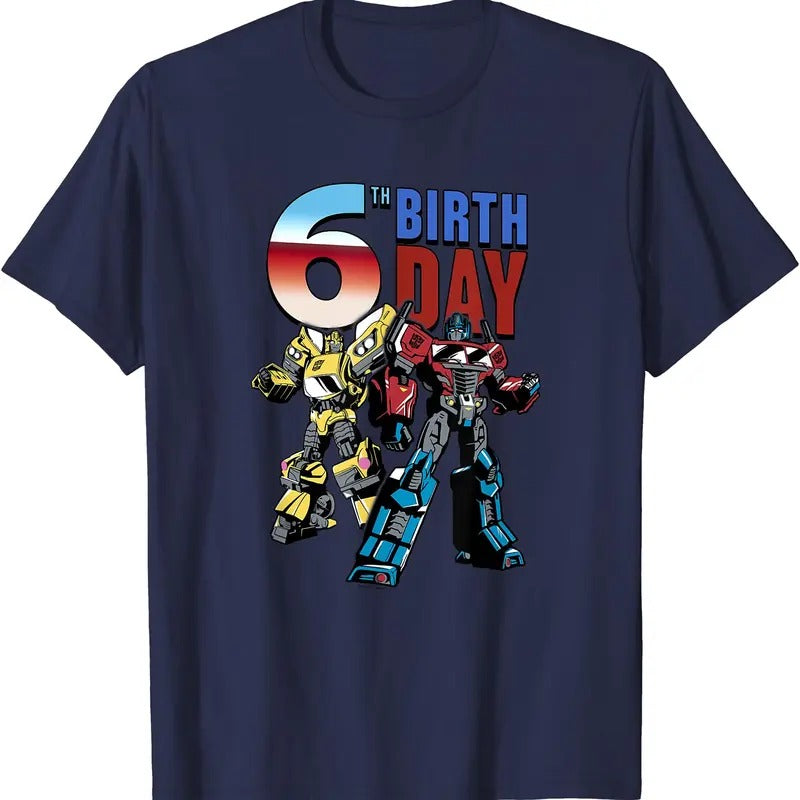 Transformers 6Th Birthday Optimus Prime And Bumblebee Poster TShirt Hoodie, Sweatshirt | TeeBloomCo.com