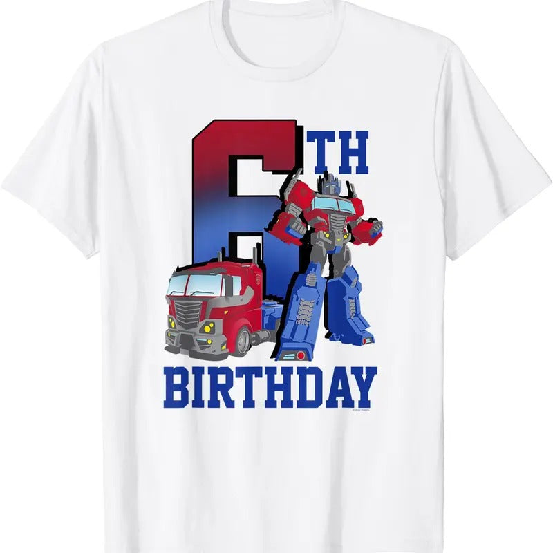 Transformers Optimus Prime 6Th Birthday Gradient Fill Poster TShirt Hoodie, Sweatshirt | TeeBloomCo.com