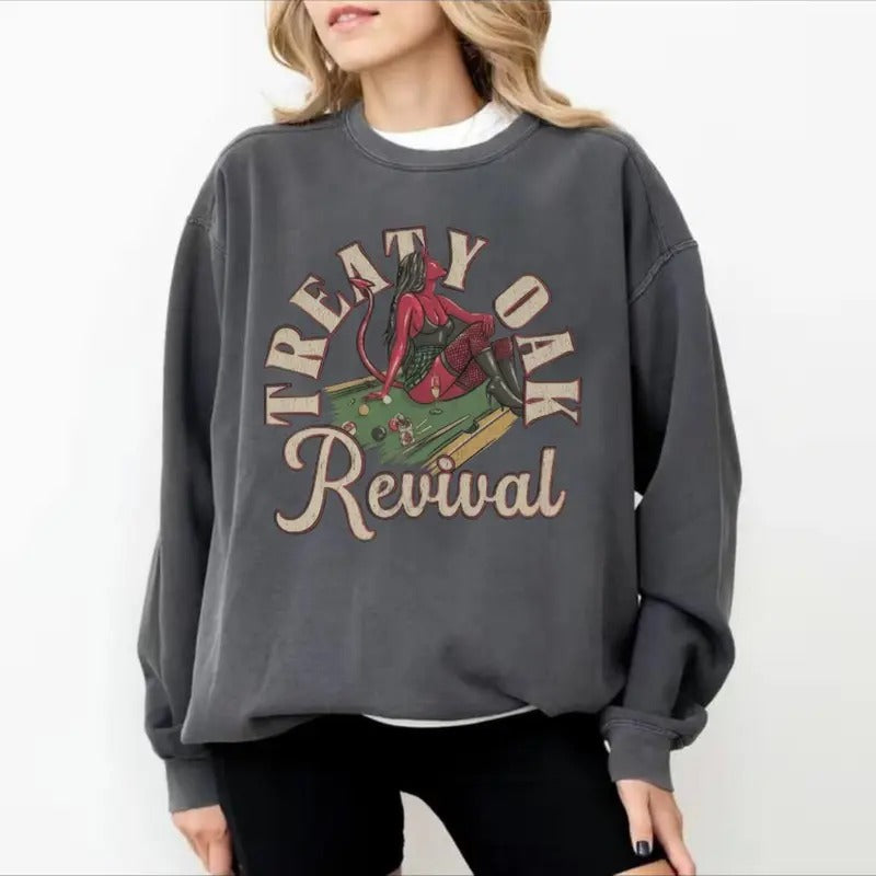 Treaty Oak Revival Tour In New Braunfels Classic Hoodie Sweatshirt And T-shirt, Music Fan Gift | TeeBloomCo.com