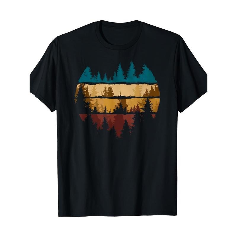 Trees Nature Mountain Adventure Outdoor Wildlife Forest T-shirt -100% cotton Made in USA Hoodie, Sweatshirt | TeeBloomCo.com