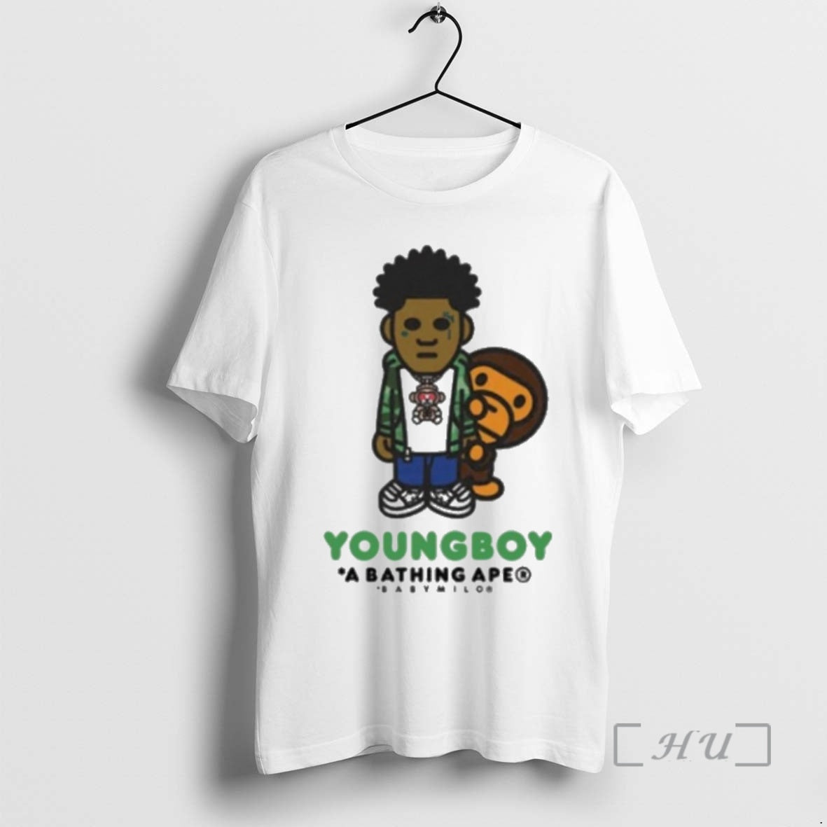 Trending Bape X Youngboy Never Broke Again Milo T-Shirts, Hoodie, Sweatshirt | TeeBloomCo.com
