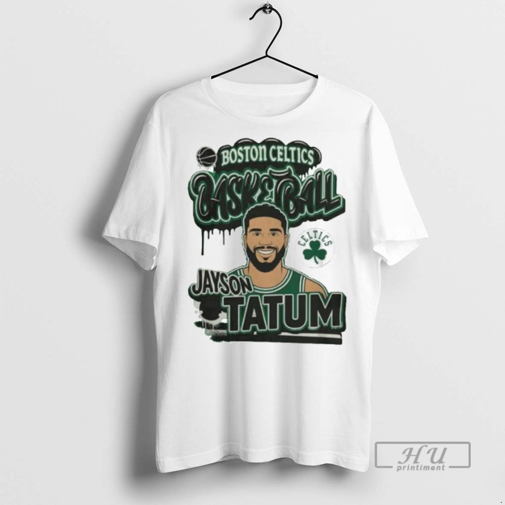 Trending Boston Celtics Jayson Tatum Basketball Cartoon Graphic Ornaments Graphic Tee Shirts Sweatshirt Hoodies