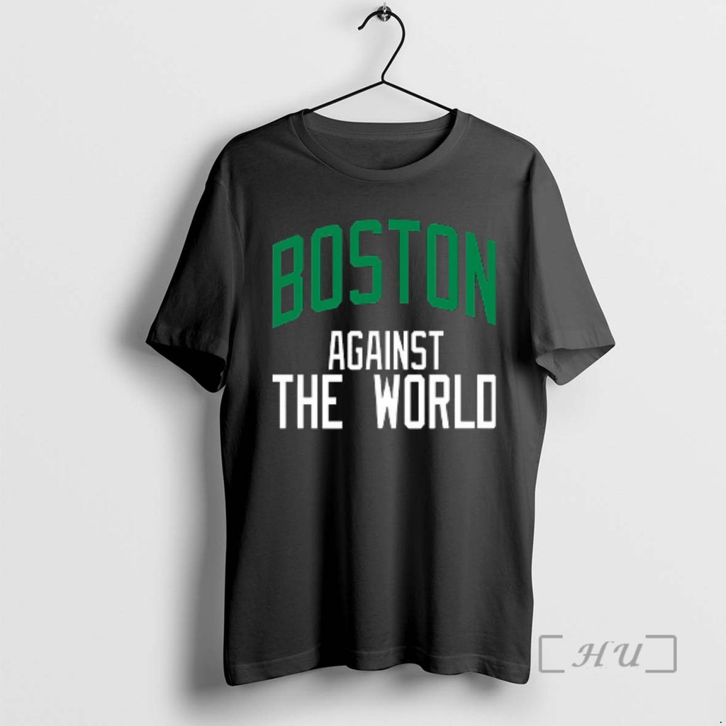 Trending Boston Celtics Against The World Earth Double Sided Graphic T-Shirts, Hoodie, Sweatshirt | TeeBloomCo.com
