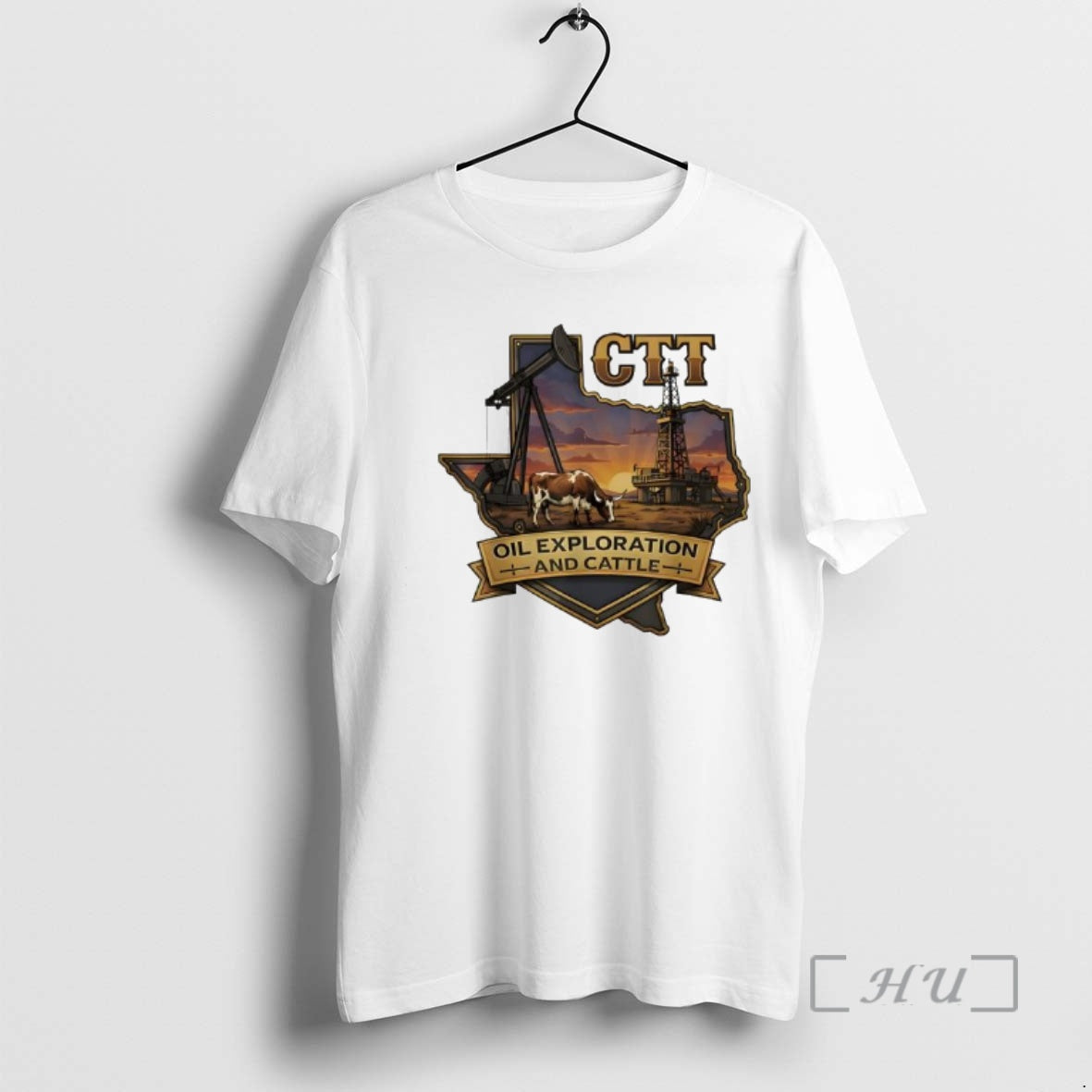 Trending Ctt Oil Exploration Cattle Company Texas Retro T-Shirts, Hoodie, Sweatshirt | TeeBloomCo.com
