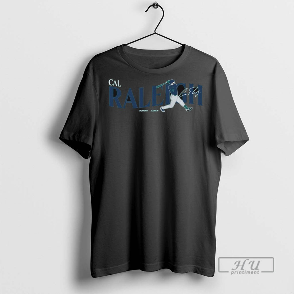 Trending Cal Raleigh Seattle Mariners Mlb Slash Line Signature Painting Graphic Tee Shirts Sweatshirt Hoodies