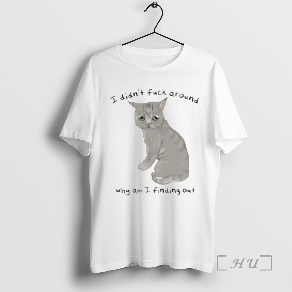 Trending Cat I Didnt Fuck Around Why Am I Finding Out Premium T Shirts Sweater Hoodie, Sweatshirt | TeeBloomCo.com