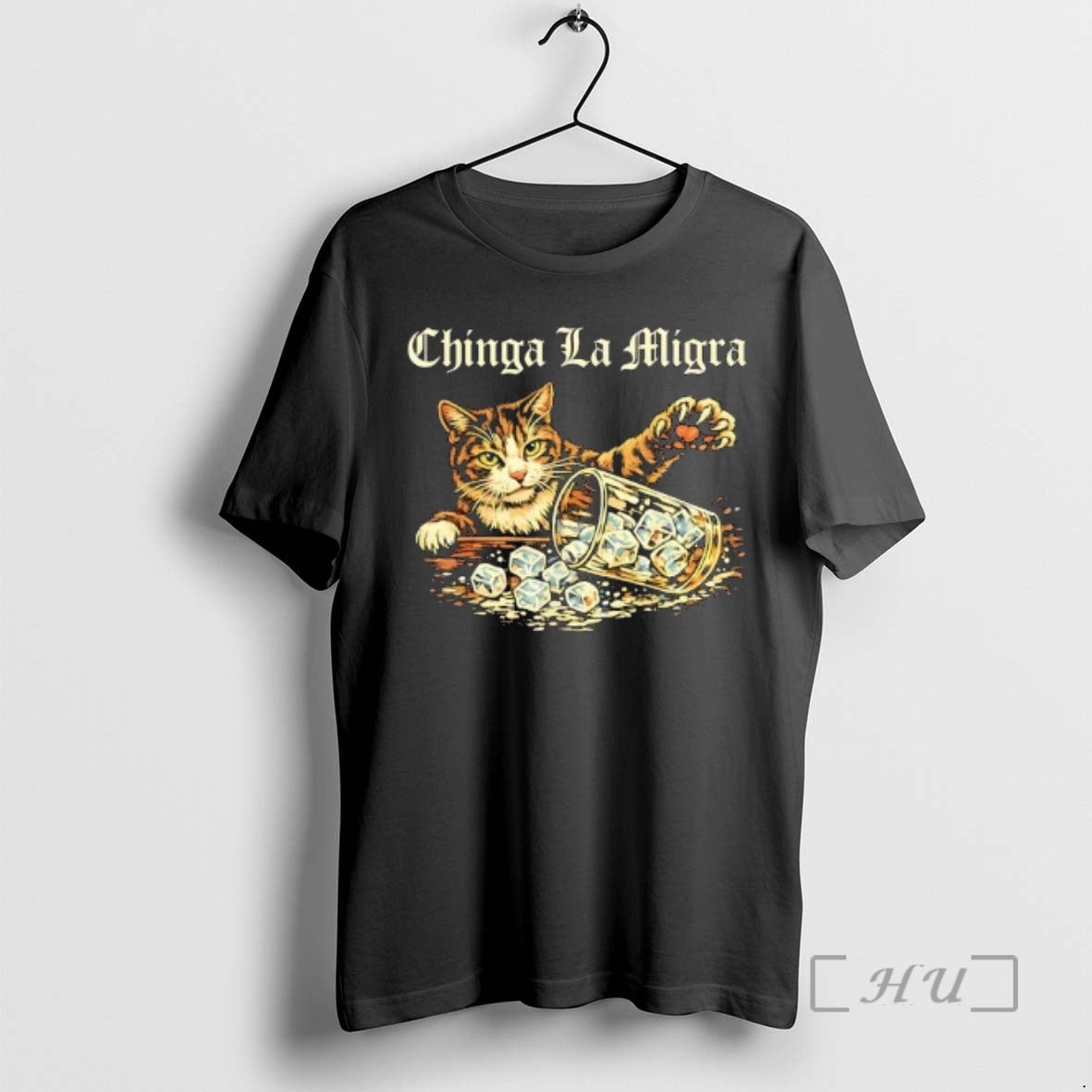 Trending Chinga La Migra Funny Cat Vintage T-Shirts, Hoodie, Sweatshirt | TeeBloomCo.com