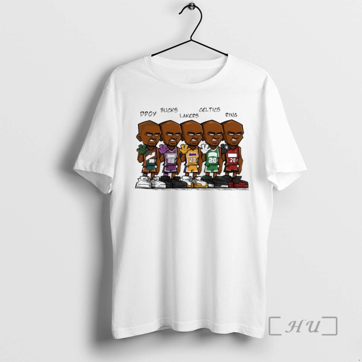 Trending Dpoy Bucks Lakers Celtics Ring Nba Player Cartoon T-Shirts, Hoodie, Sweatshirt | TeeBloomCo.com
