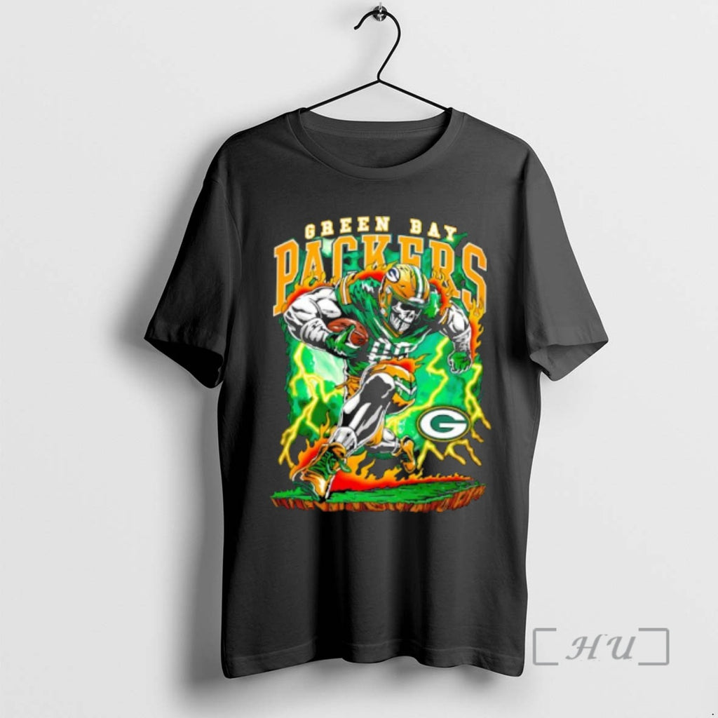 Trending Green Bay Rush Football Skeleton Graphic T-Shirts, Hoodie, Sweatshirt | TeeBloomCo.com