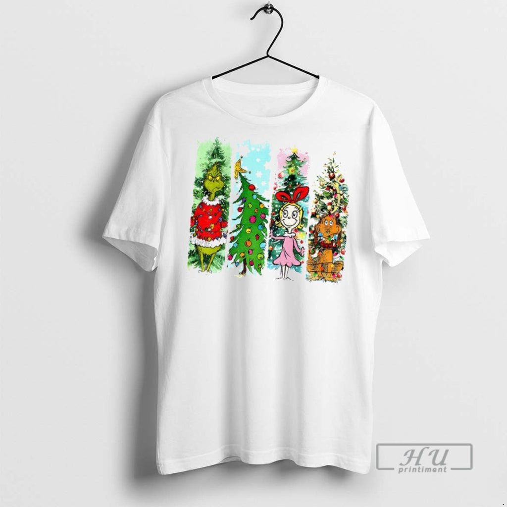 Trending Grinchmas And Friends Xmas Characters Merry Christmas Graphic Tee Shirts Sweatshirt Hoodies