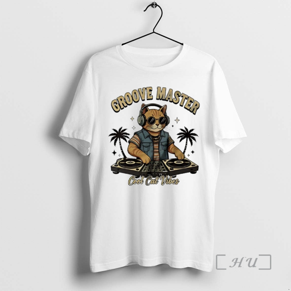Trending Groove Master Cool Cat Dj Vibes T-Shirts, Hoodie, Sweatshirt | TeeBloomCo.com