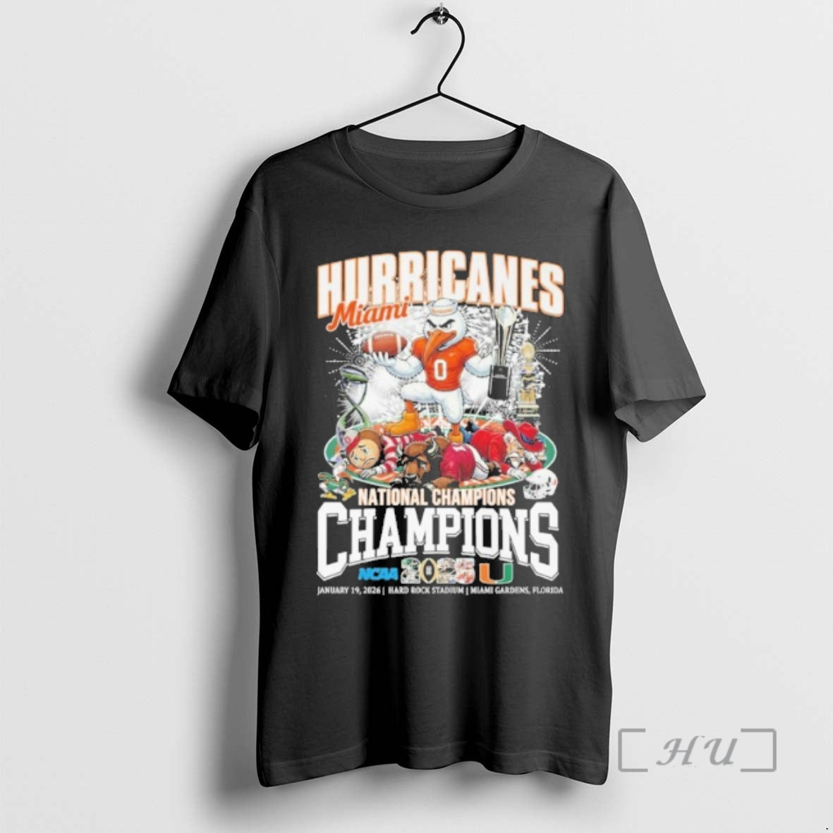 Trending Hurricanes Miami Mascots National Champions Hard Rock Stadium Miami Gardens Florida Premium T Shirts Hoodie,...