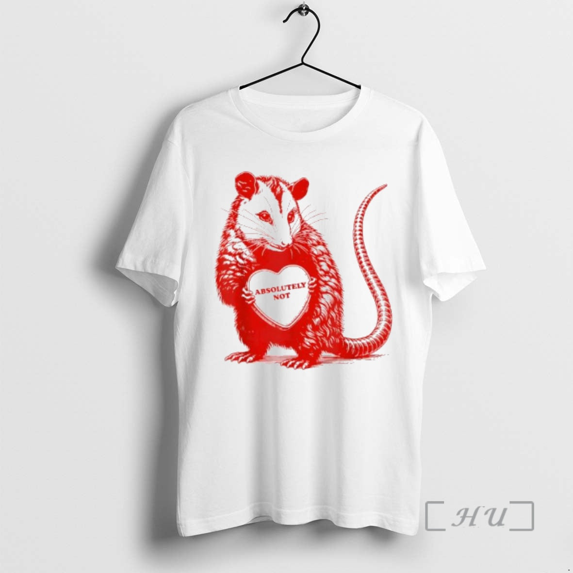 Trending Opossum Absolutely Not Valentine Graphic T-Shirts, Hoodie, Sweatshirt | TeeBloomCo.com