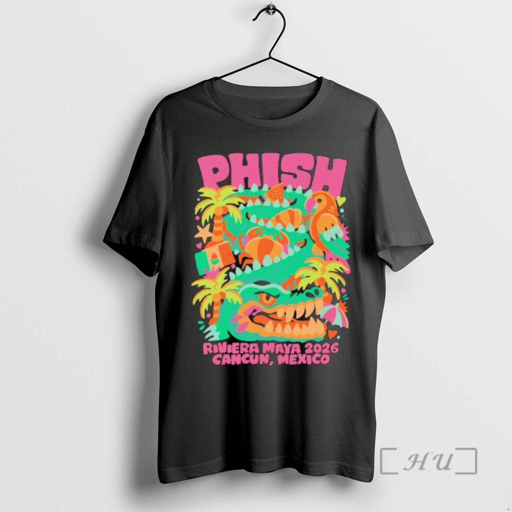 Trending Phish Riviera Maya Winding Gator Riviera Maya 2026 Cancun Mexico Premium T Shirts Sweater Hoodie, Sweatshirt