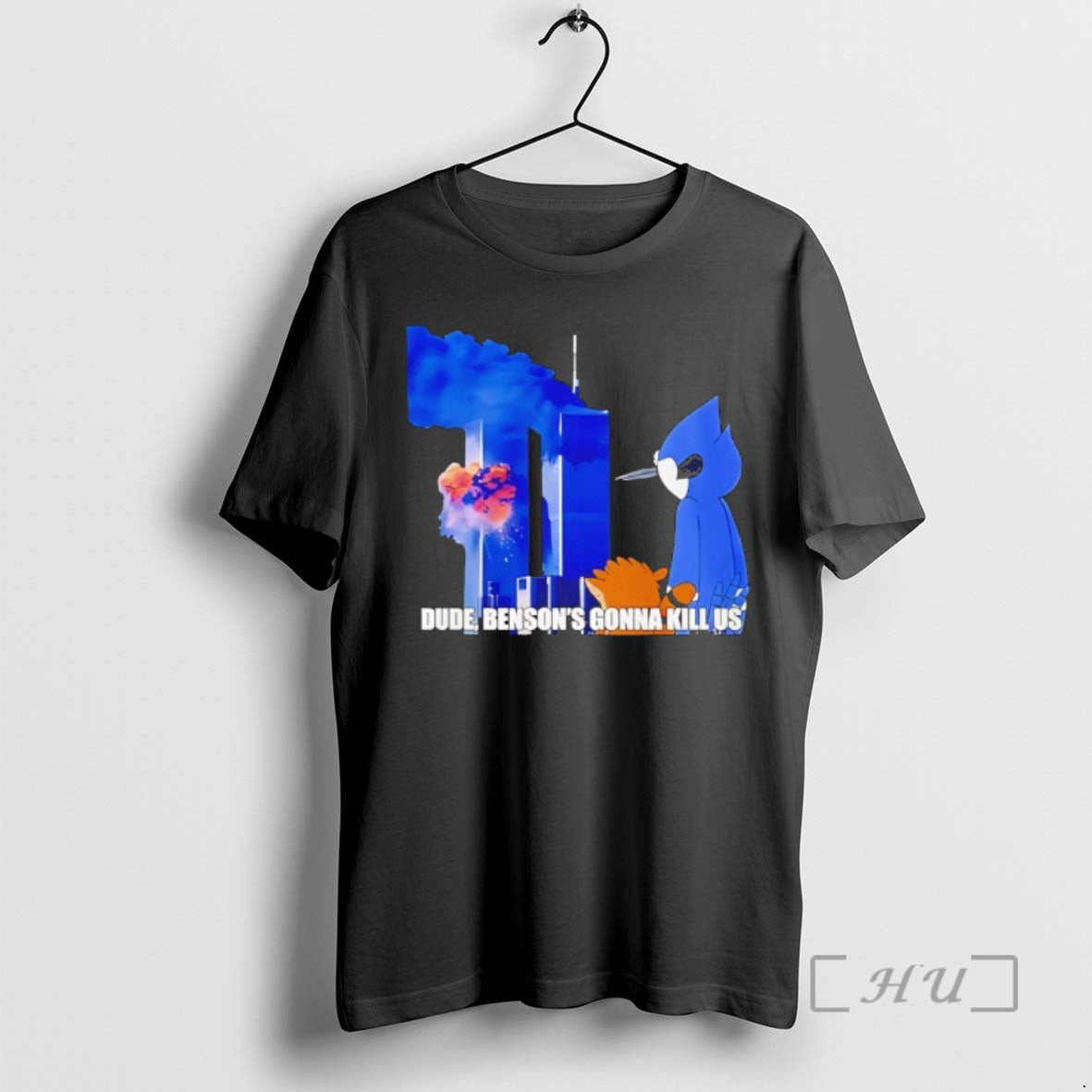Trending Regular Show 911 Meme Dude Bensons Gonna Kill Us T-Shirts, Hoodie, Sweatshirt | TeeBloomCo.com