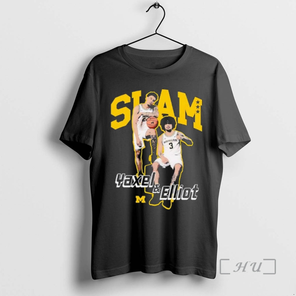 Trending Slam Yaxel Elliot University Of Michigan Wolverines T-Shirts, Hoodie, Sweatshirt | TeeBloomCo.com