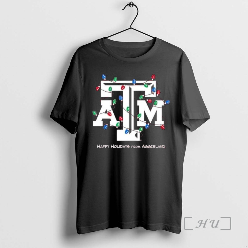 Trending Texas Am Happy Holidays From Aggieland T-Shirts, Hoodie, Sweatshirt | TeeBloomCo.com