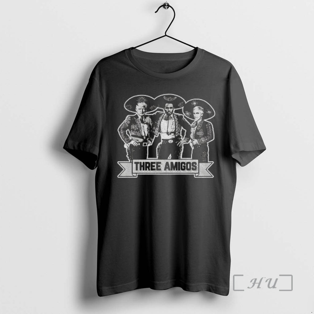 Trending Three Amigos Parody Edgy Pop Culture Trump Diddy Epstein Funny Meme Premium T Shirts Hoodie, Sweatshirt