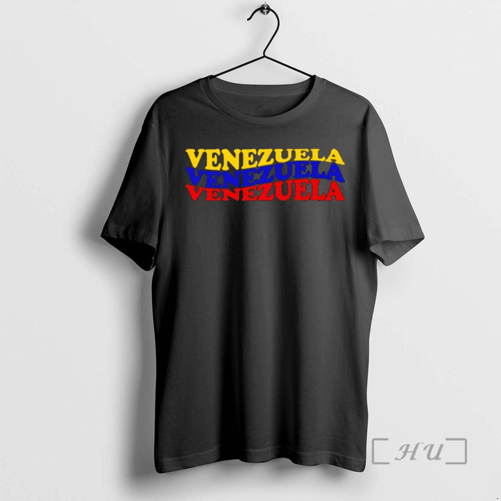Trending Venezuela Venezuela Venezuela Text Flag T-Shirts, Hoodie, Sweatshirt | TeeBloomCo.com
